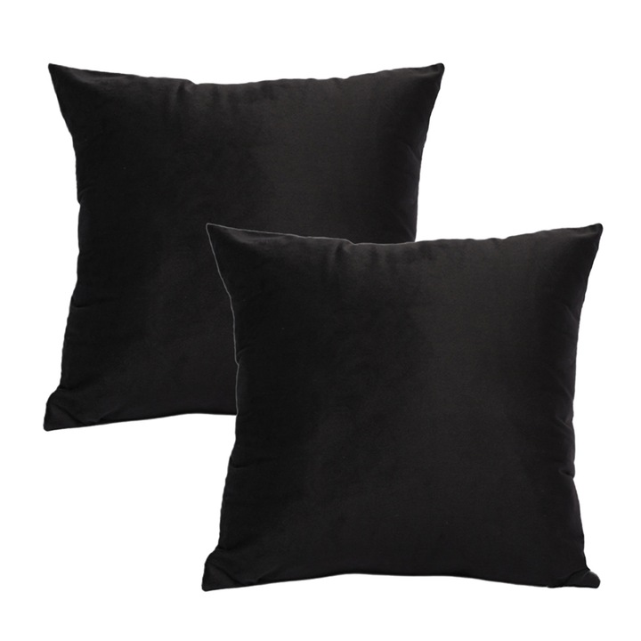 2 db puha bársony díszpárna, többszínű, 45x45cm