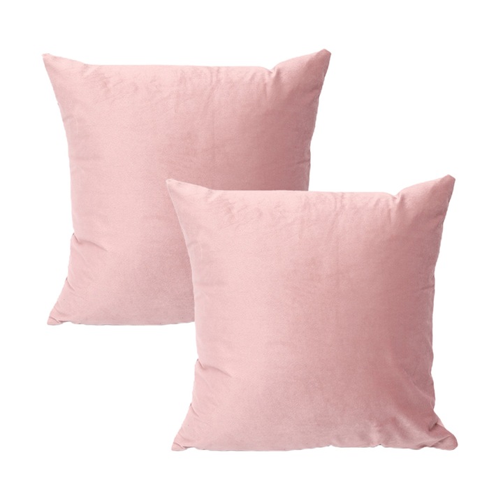 2 db puha bársony díszpárna, többszínű, 45x45cm