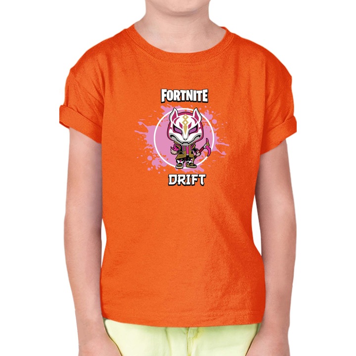 Gyerek rövid ujjú póló OPT Fortnite Drift, Narancssárga