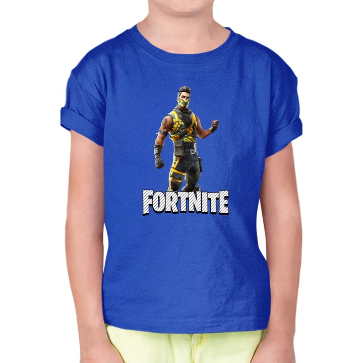 Tricou copii Fortnite Battle Royal OPT Fortnite Deadfall, Albastru