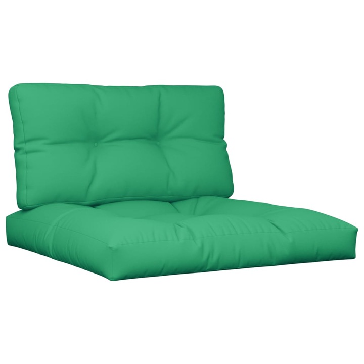 Set perne de paleti vidaXL, 2 buc, verde, material textil, 2.75 Kg