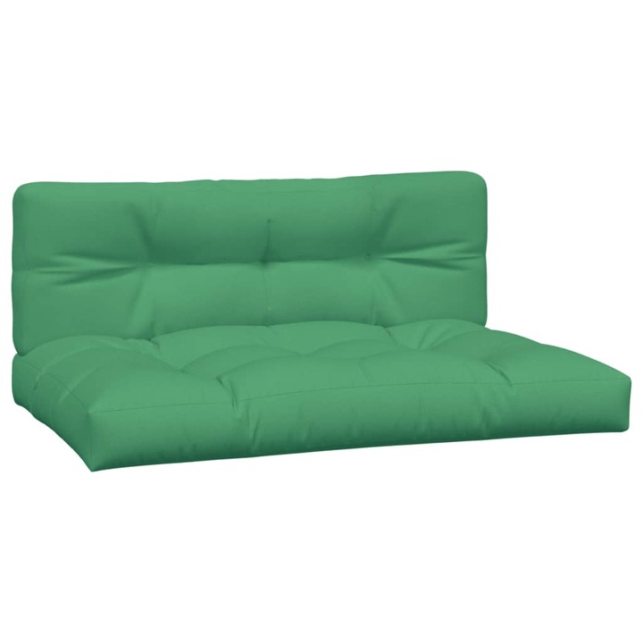 Set perne de paleti vidaXL, 2 buc, verde, material textil, 5.4 Kg