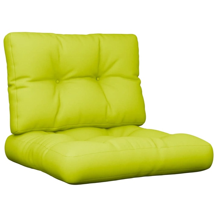 Set perne de paleti vidaXL, 2 buc, verde aprins, material textil 360678