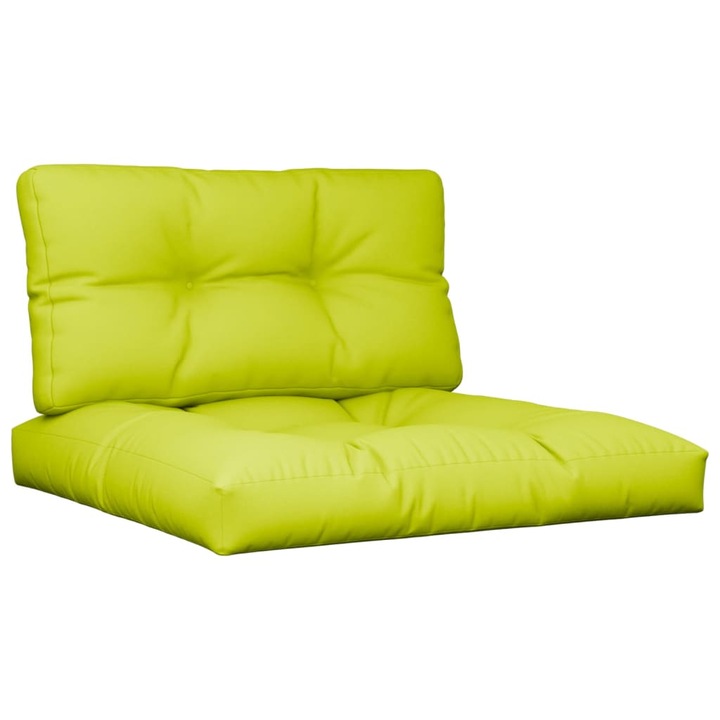 Set perne de paleti vidaXL, 2 buc, verde aprins, material textil, 3.5 Kg
