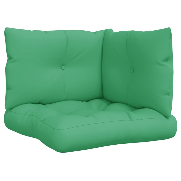 Set perne de paleti vidaXL, 3 buc, verde, material textil, 2.65 Kg