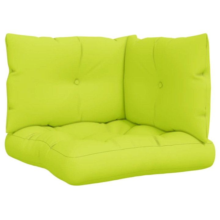 Set perne de paleti vidaXL, 3 buc, verde aprins, material textil, 2.65 Kg