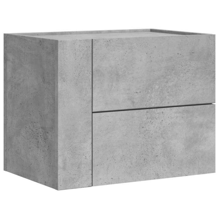 Noptiera de perete vidaXL, gri beton, 45x30x35 cm, 10.65 Kg