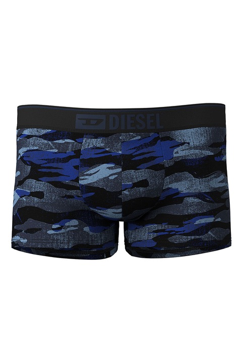 Diesel, Boxeri cu model si banda logo in talie, Albastru inchis