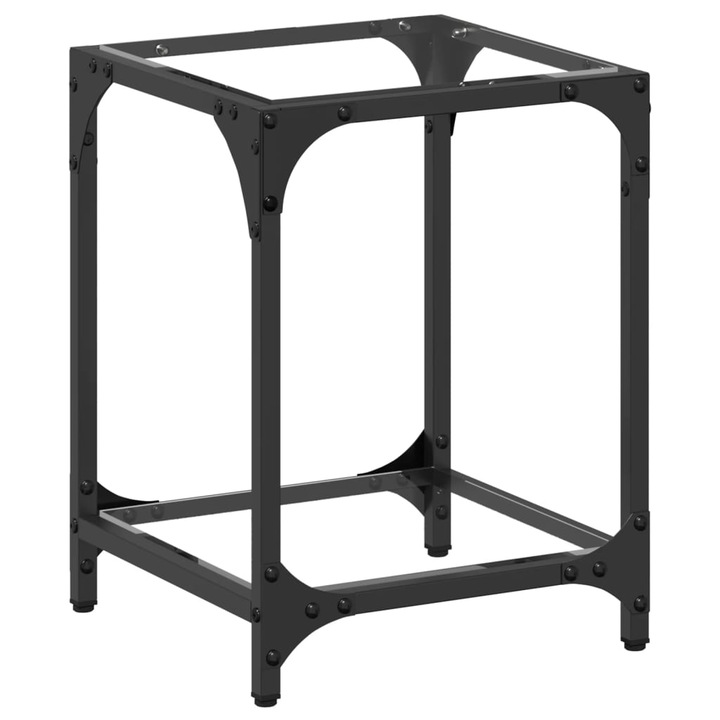 Маса за кафе с прозрачен стъклен плот vidaXL, 30x30x40 см, Стомана, 3.79 Kg