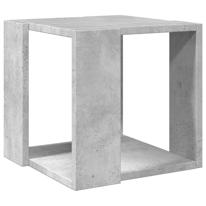 Кафе маса vidaXL, Бетонно сива, 32x32x30 см, Инженерно дърво, 2.2 Kg