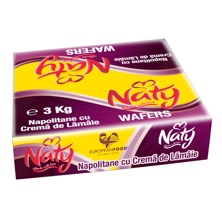 Napolitane Naty cu crema de lamaie 3 kg