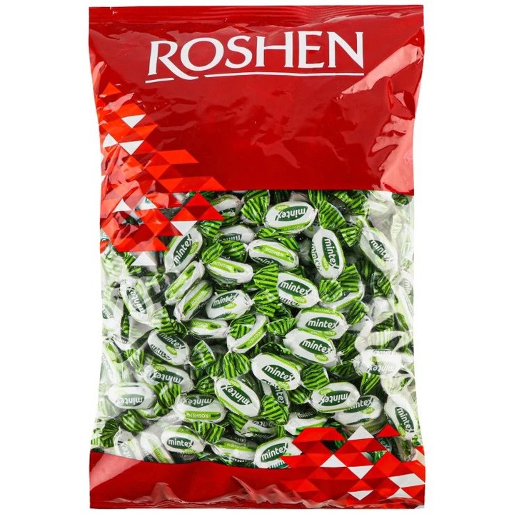 Mentollal töltött cukorka Mintex Roshen 1kg