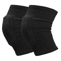 Set de 2 genunchiere pentru copii, protectie pentru genunchi, genunchiere respirabile si moi, suport pentru genunchi pentru dans, Handbal, Volei, Schi, Fotbal, Tenis, Alergare, Ciclism, Alpinism, Unisex, Negru, Marimea S