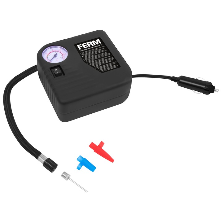 Mini compresor, FERM, CRM1061, alimentare 12V, Debit de aer 12L/min ...