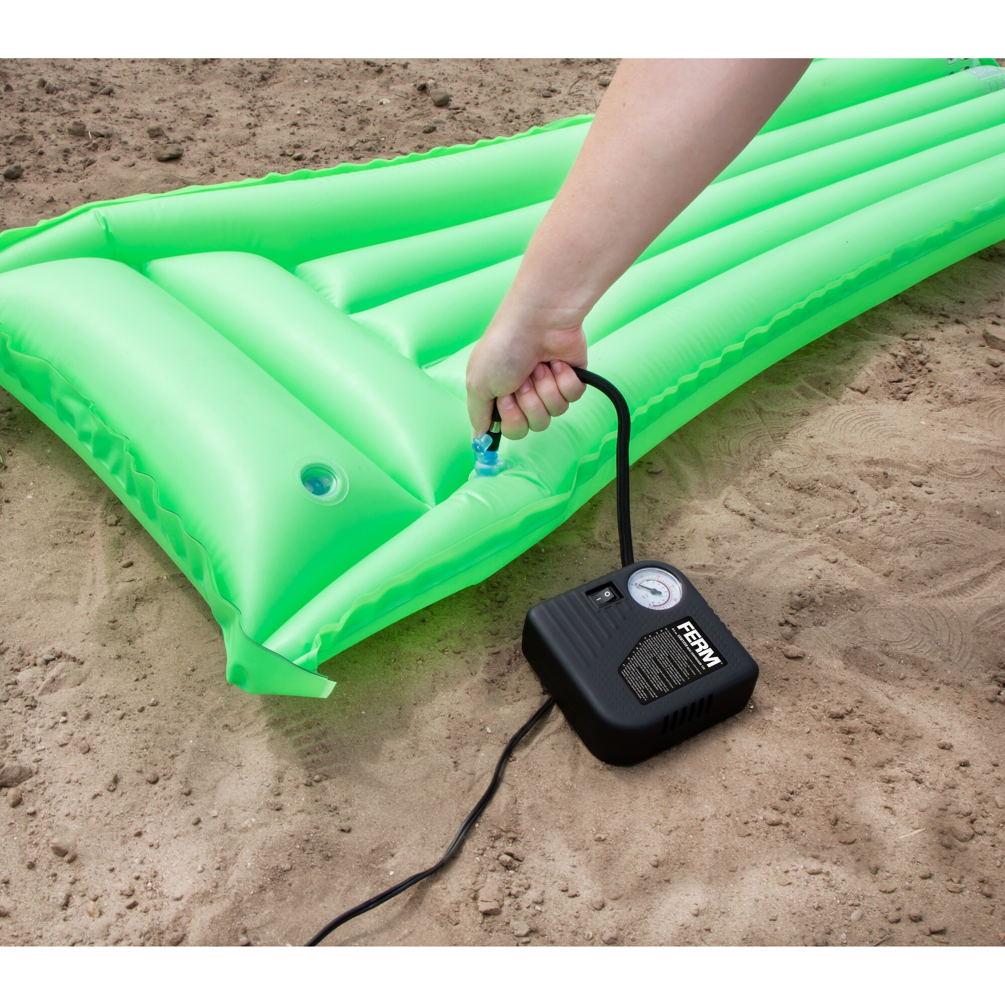 Mini compresor, FERM, CRM1061, alimentare 12V, Debit de aer 12L/min ...