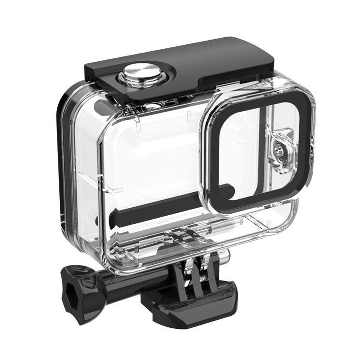 Carcasa Protectie Waterproof, Pentru Camera Video Sport, Compatbil Cu GoPro Hero 12, 11, 10, 9, Black, Policarbonat, Transparent