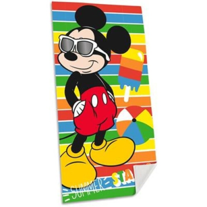 Prosop din bumbac Mickey Mouse Summer,140x70cm 140 x 70 cm Albastru