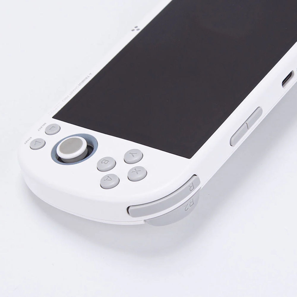 Consola retro portabila TRIMUI Smart Pro cu jocuri, quad core Cortex-A35 1.8GHz, 1GB LPDDR4, IPS LCD 4.96" 1280x720, 5000 mAh, WiFi 5, alb
