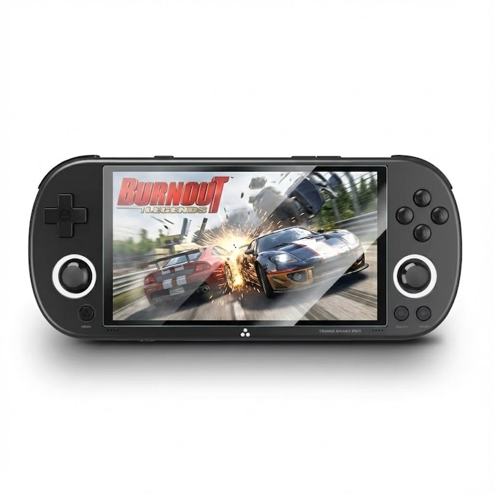 Consola retro portabila TRIMUI Smart Pro cu jocuri, quad core Cortex-A35 1.8GHz, 1GB LPDDR4, IPS LCD 4.96" 1280x720, 5000 mAh, WiFi 5, negru