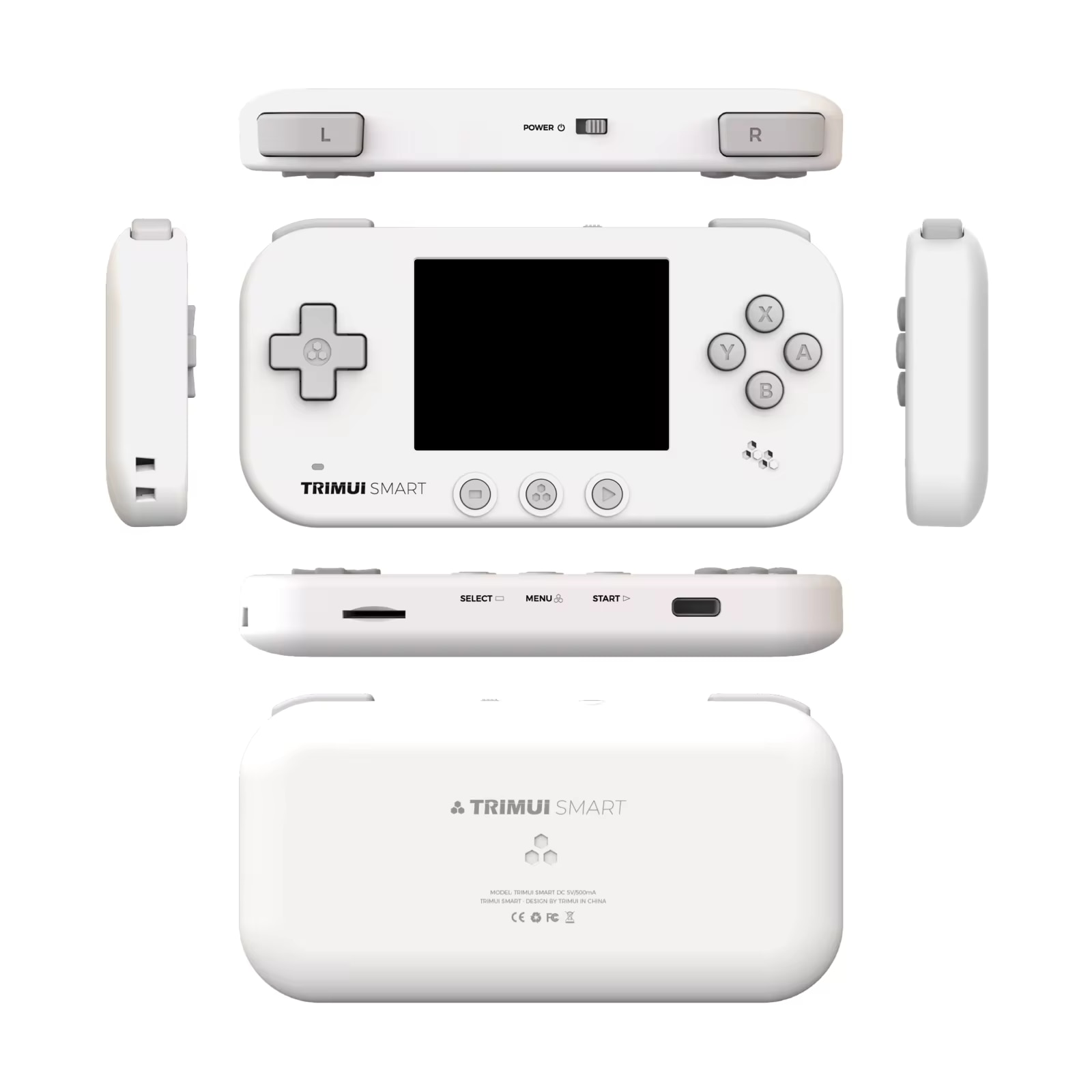 Consola retro portabila TRIMUI Smart 64GB cu jocuri, Cortex-A7 1.2GHz, 128MB LPDDR4, IPS LCD 2.4" 320x240, 1000 mAh, WiFi 4, Bluetooth 4.0, alb