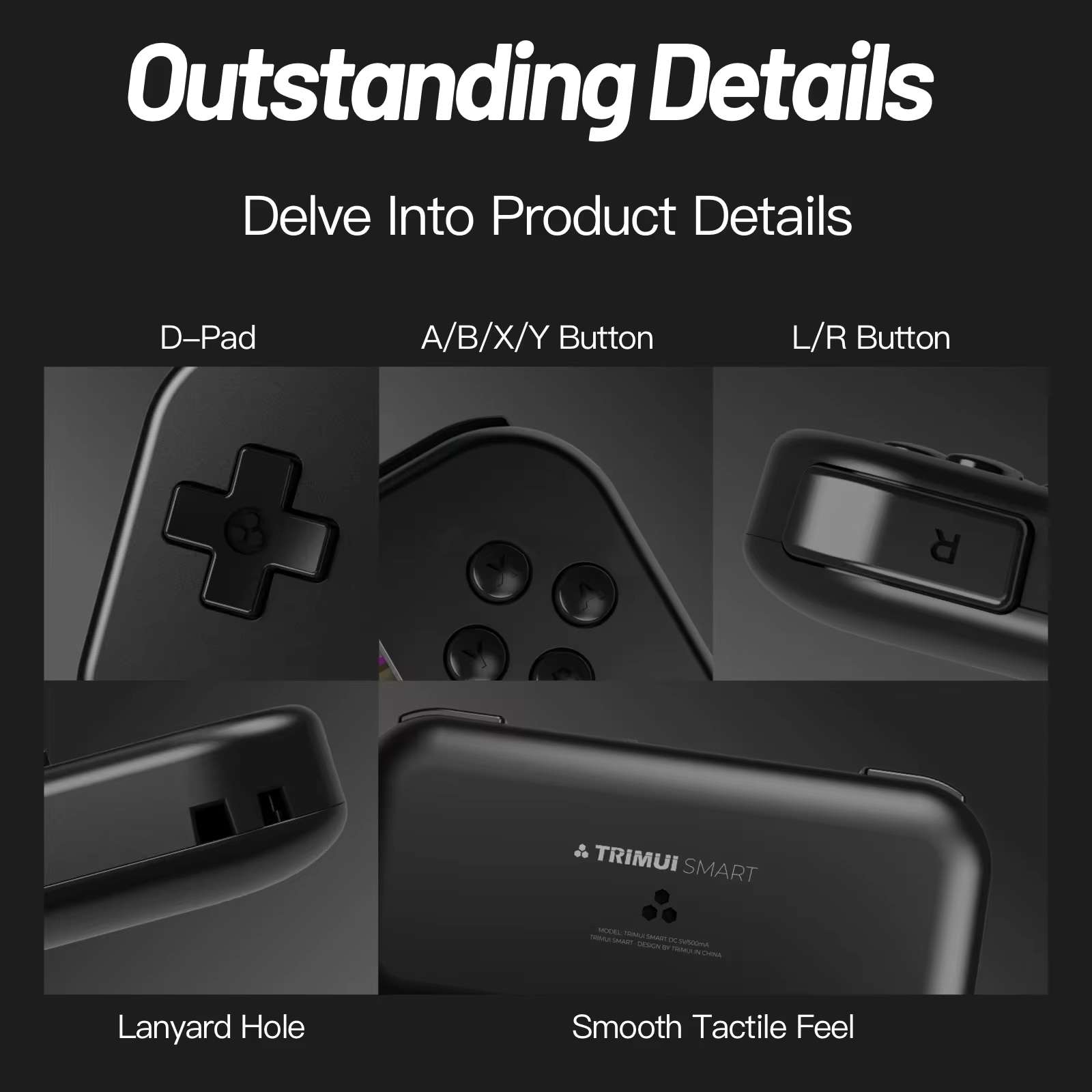 Consola retro portabila TRIMUI Smart 64GB cu jocuri, Cortex-A7 1.2GHz, 128MB LPDDR4, IPS LCD 2.4" 320x240, 1000 mAh, WiFi 4, Bluetooth 4.0, negru