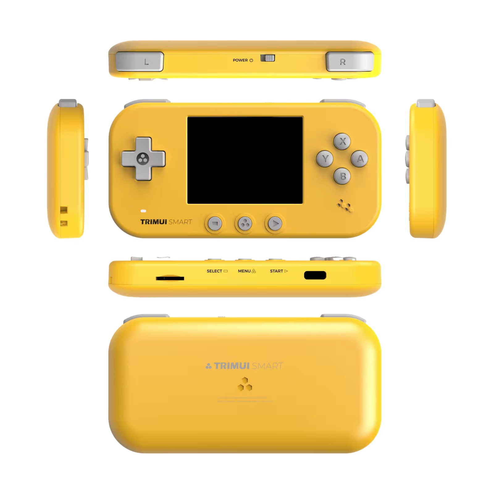 Consola retro portabila TRIMUI Smart 64GB cu jocuri, Cortex-A7 1.2GHz, 128MB LPDDR4, IPS LCD 2.4" 320x240, 1000 mAh, WiFi 4, Bluetooth 4.0, galben