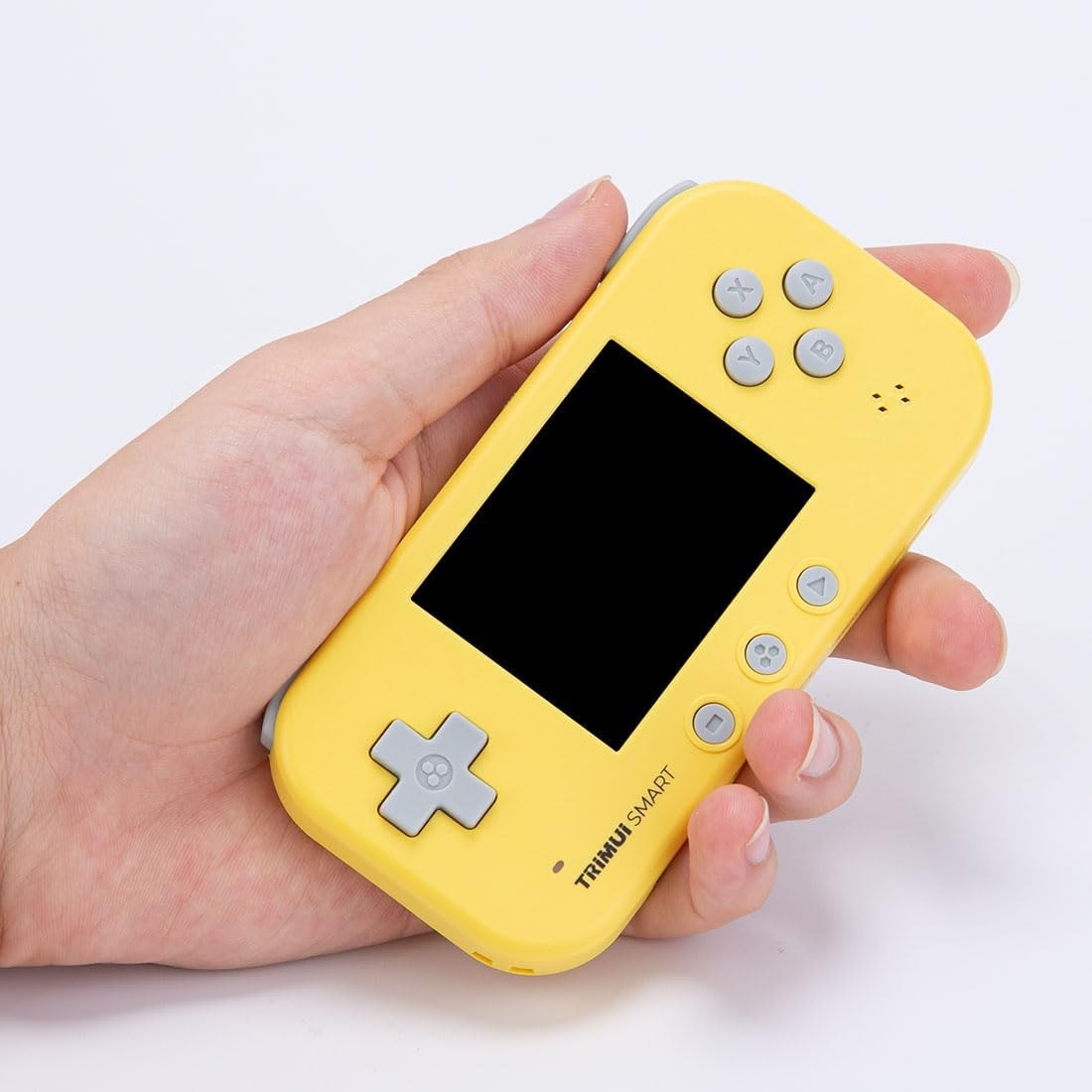 Consola retro portabila TRIMUI Smart 64GB cu jocuri, Cortex-A7 1.2GHz, 128MB LPDDR4, IPS LCD 2.4" 320x240, 1000 mAh, WiFi 4, Bluetooth 4.0, galben