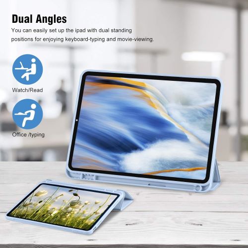 Husa Smart Cover compatibila cu Ipad 10 2022, 10.9inch, inchidere magnetica, Rebound Pencil, Albastru, TELGORBCS