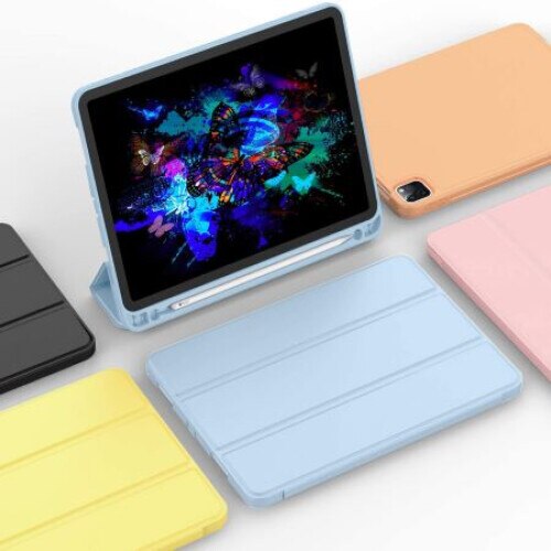 Husa Smart Cover compatibila cu Ipad 10 2022, 10.9inch, inchidere magnetica, Rebound Pencil, Albastru, TELGORBCS