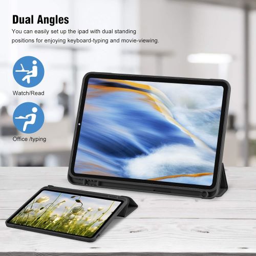 Husa Smart Cover compatibila cu iPad Air M4 11" 2026, Slot Pencil, Negru