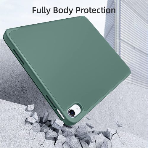 Husa Smart Cover compatibila cu Ipad 11(A16) 2025 11inch, inchidere magnetica, Rebound Pencil, Verde inchis, TELGORBCS