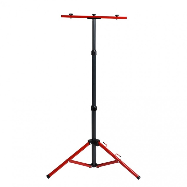 Lightex Spotlámpa állvány, dupla, max.1,6 m, piros és szürke