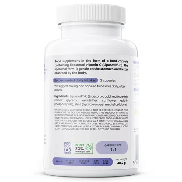 Liposomal Vitamin C, 500 mg, Osavi, 60 capsule