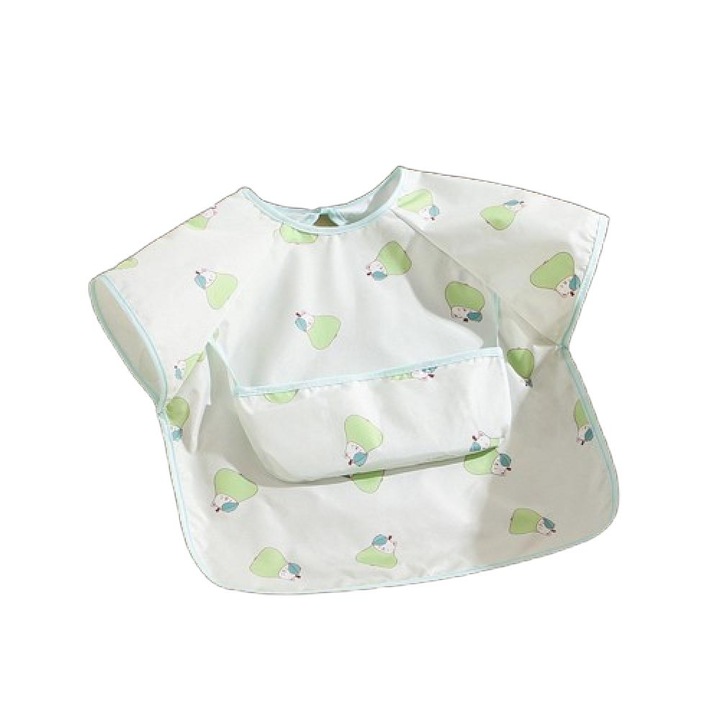 RUIOMII előke, körte modell, vízálló, rövid ujjú, zöld, 1-4 év