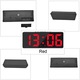 Ceas de masa digital cu afisaj LED rosu, multifunctional, VT-93816-R, dimensiuni 160 x 62 x 31 mm, ABS, negru Negru
