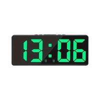 Ceas de masa digital cu afisaj LED verde, multifunctional, VT-93816-GR, dimensiuni 160 x 62 x 31 mm, ABS, negru