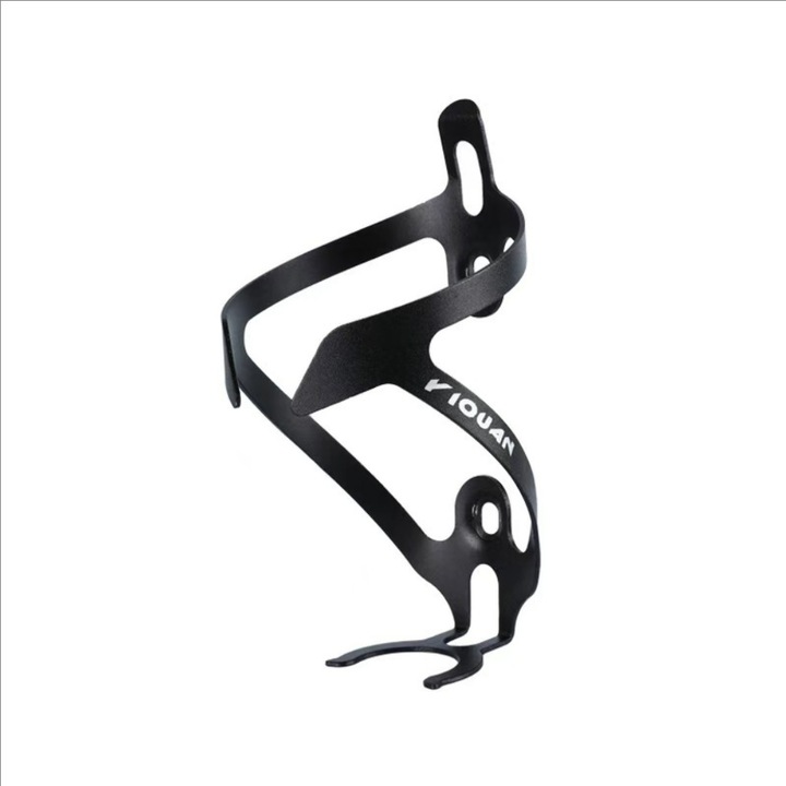 Suport sticla de apa pentru bicicleta reglabil, suruburi de montare, 14,1 x 7,8 cm, Aluminiu, Negru