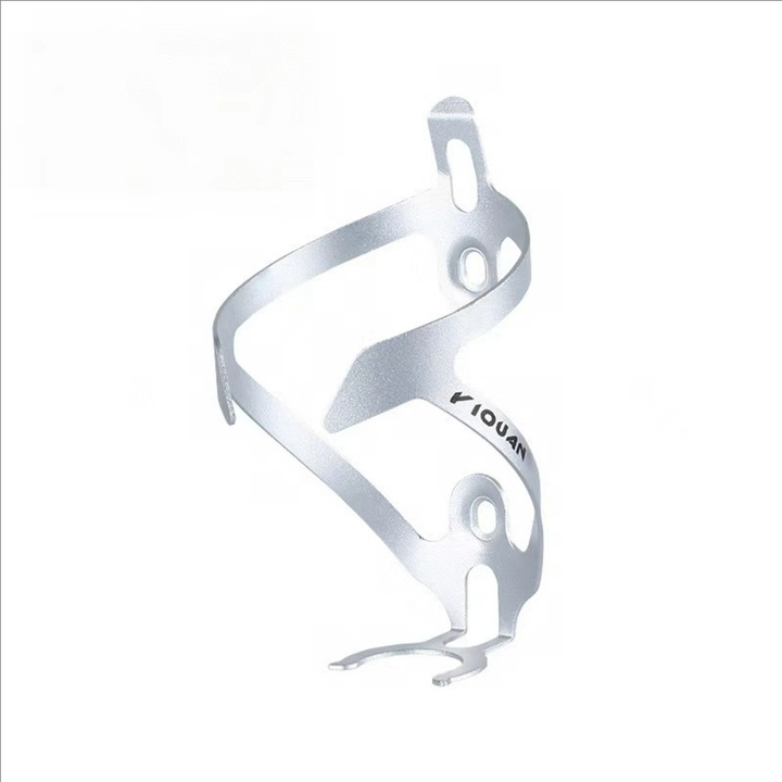 Suport sticla de apa pentru bicicleta reglabil, suruburi de montare, 14,1 x 7,8 cm, Aluminiu, Argintiu