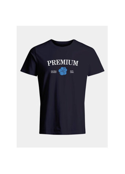 Tricou barbati, Jack & Jones, 07593, Bumbac, Bleumarin, Bleumarin, S