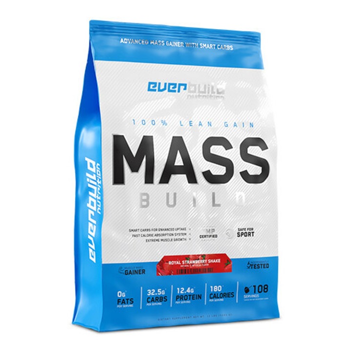 EverBuild Nutrition MASS BUILD ™ 908 g / 2724 g / 5448 g - 2720, Apple - Izomtömegnövelő, Alma