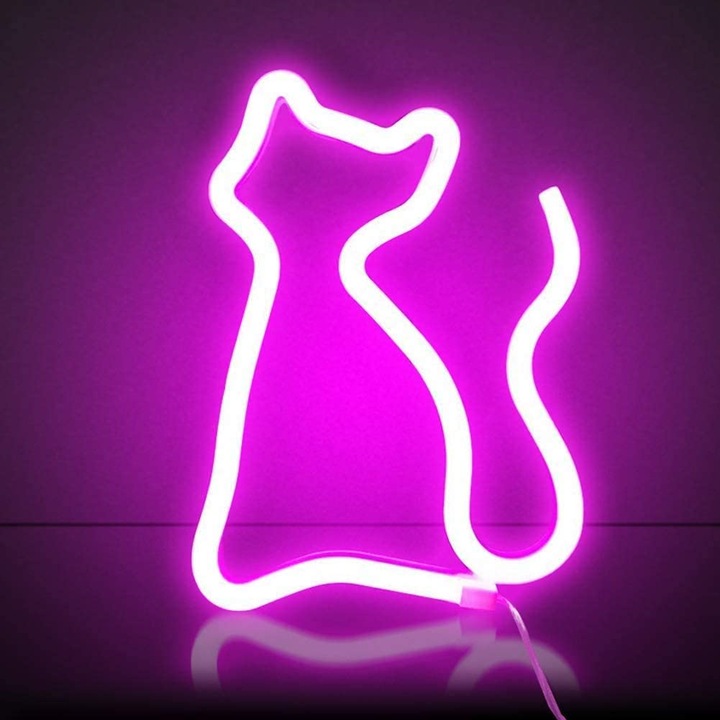 Többszínű LED neon dekorációs falilámpa 30x20cm