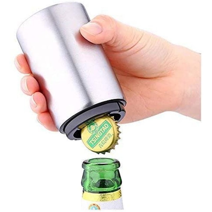 Deschizator sticle automat, inox, argintiu