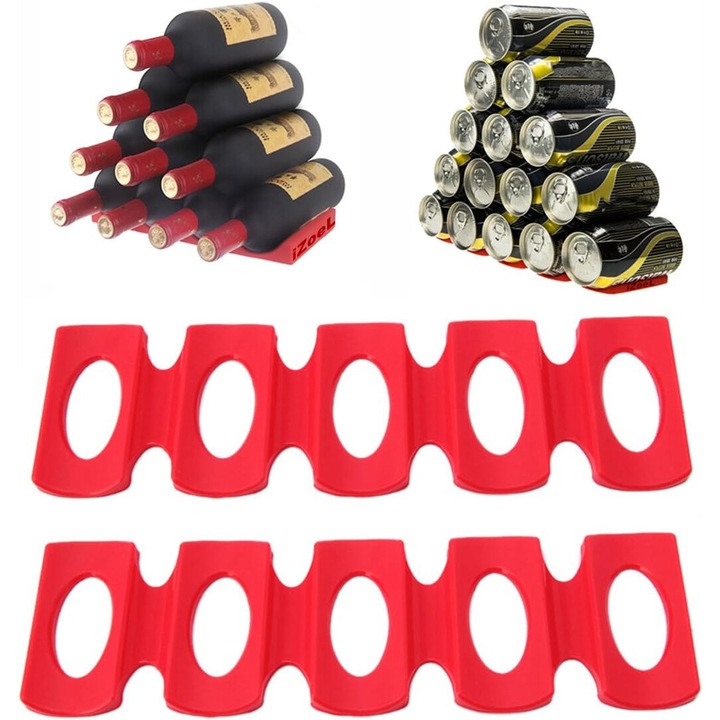 Italtartó, szilikon, piros, 30.6x9.5cm, 2 darabos szett