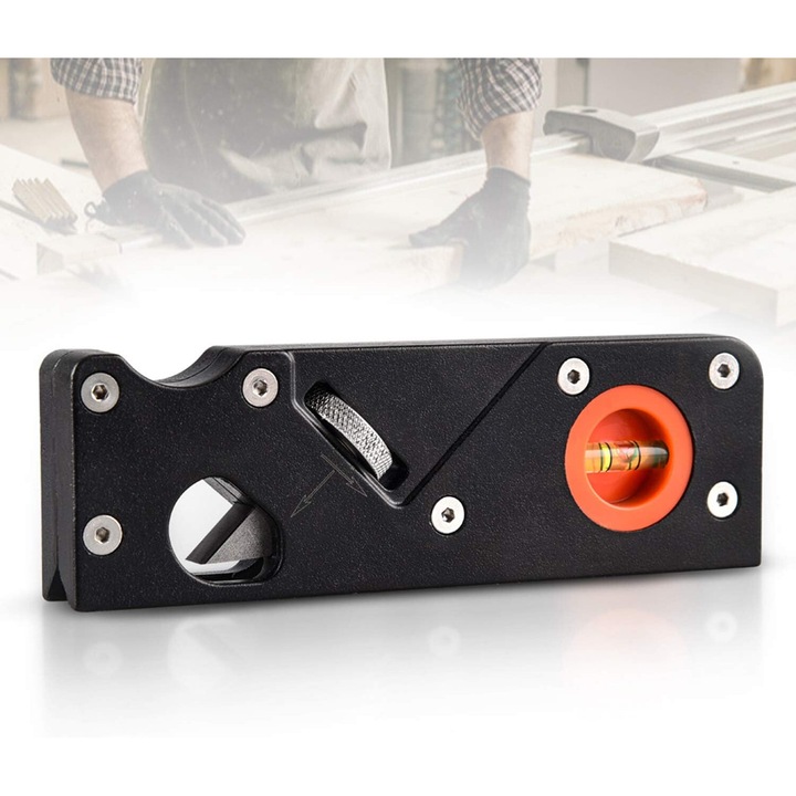 Rindea de colt pentru lemn, Ajustabila, Negru/Rosu, 15.5x5x2cm