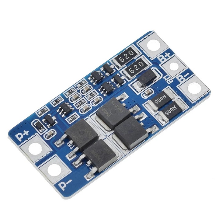 Modul de incarcare si protectie cu echilibrare baterie Litiu, BMS 2S, 10A