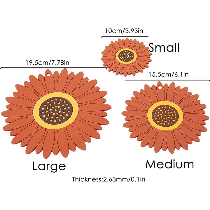 3 darabos italtartó készlet, élelmiszeripari szilikon, multifunkcionális, barna, 19.5cm/15.5cm/10cm