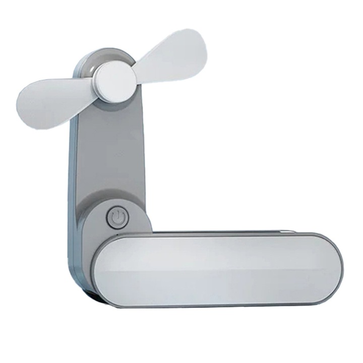 Hordozható ventilátor, 1200 mAh, Techsuit (TF1), fehér