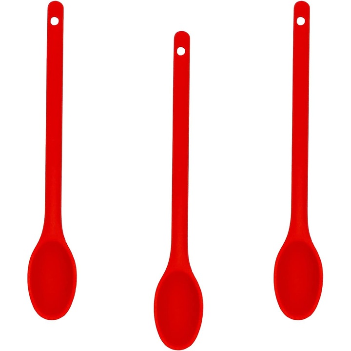 Set 3 Polonice, Silicon, Rezistente la Caldura, Rosu