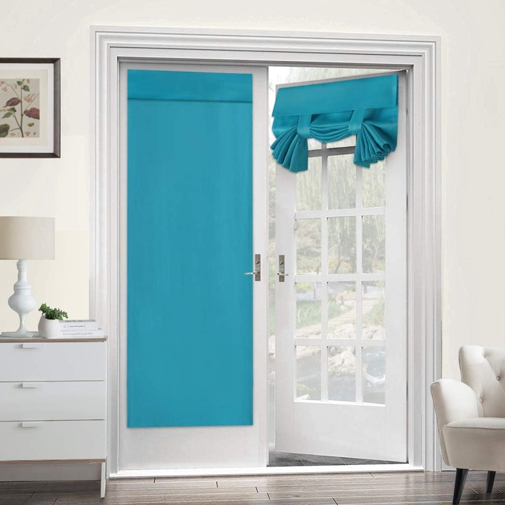 Draperie pentru usi, Poliester, 26 x 68", Albastru