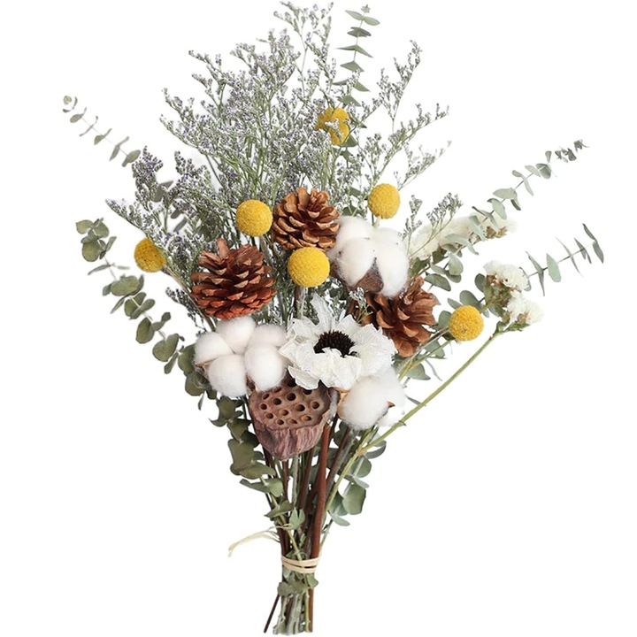Buchet artificial decorativ, multicolor
